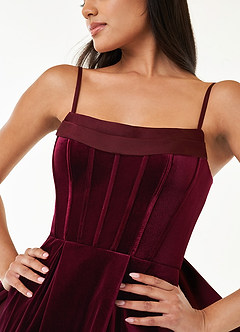 Joanna Wine Bow Mini Dress image6