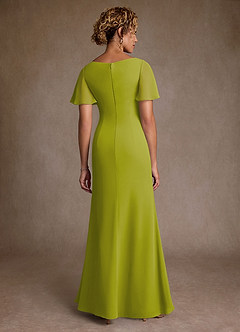 Azazie Suffolk Abiti per la Madre della Sposa Abito A-Line in Chiffon Plissettato Citronella image3