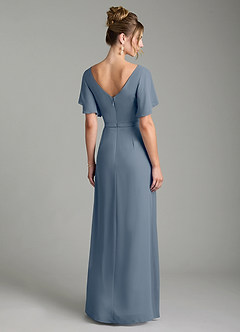 Azazie Ambrosia Bridesmaid Dresses Twilight A-Line Pleated Chiffon Dress image6