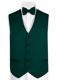 Matte Satin Vest and Bow Tie Set