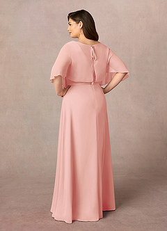 Azazie Oksana Mother of the Bride Dresses Rosette A-Line V-Neck Pleated Chiffon Dress image9