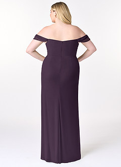 Azazie Tessa Bridesmaid Dresses Plum Sheath Sweetheart Off-The-Shoulder Mesh Convertible Dress image9