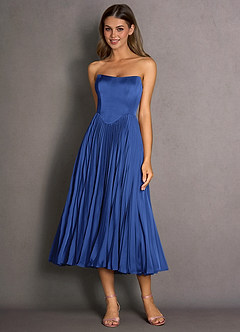 Celene Royal Blue Midi Dress image2