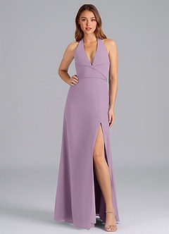 Azazie Odie Bridesmaid Dresses Wisteria A-Line Chiffon Dress image3