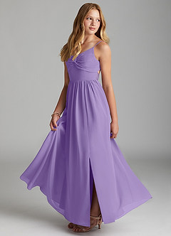 Azazie Zeya Junior Tahiti A-Line Chiffon Dress image4