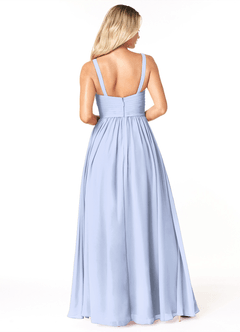 Azazie Chanel Brautjungfernkleider A-Linie Plissee Chiffon Kleid Eis image2