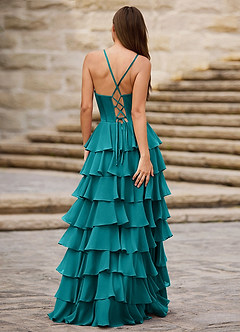 Rhythm Påfågelblå Volangklänning med A-linjeform image6