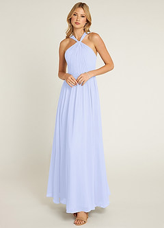 Azazie Jacey Bridesmaid Dresses Lavender A-Line Pleated Chiffon Dress image1
