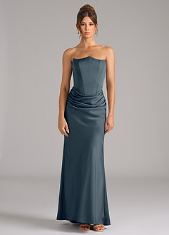 Azazie Debby Bridesmaid Dresses Twilight Mermaid Strapless Stretch Satin Convertible Dress image5