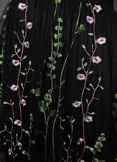 Forever Lovable Black Floral Embroidered Maxi Dress image9