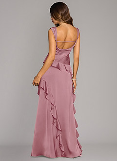 Azazie Sloane Bridesmaid Dresses Vintage Mauve A-Line Sweetheart Neckline Stretch Satin Dress image2
