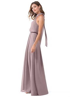 Azazie Landry Bridesmaid Dresses Dusk A-Line Pleated Mesh Dress image3