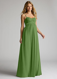 Azazie Llana Maternity Bridesmaid Dresses A-Line Chiffon Floor-Length Dress image1