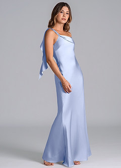 Azazie Driea Brudtärnklänningar Klä av Sjöjungfru i Stretch Satin Ena axeln Is image5