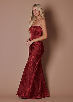 Vestido Rojo Caoba Largo Kelsey image6