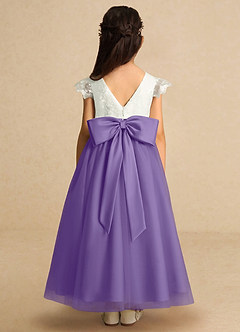 Azazie Pookie Flower Girl Dresses Tahiti A-Line Lace Tulle Dress image5