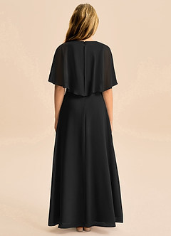 Azazie Maris Junior Vestido Negro de Gasa de Corte en A image2