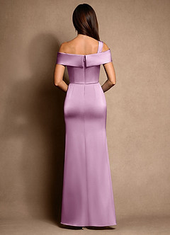 Azazie Altonia Mother of the Bride Dresses Wisteria Mermaid Off the Shoulder Stretch Satin Dress image3