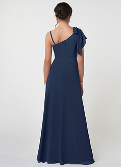 Azazie Aidy Junior A라인 절하다 쉬폰 플로어 길이 주니어 신부 들러리 드레스 image2