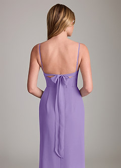 Azazie Mai Bridesmaid Dresses Tahiti Sheath Pleated Chiffon Dress image6