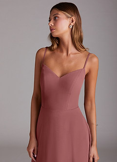 Azazie Marley Bridesmaid Dresses Amethyst A-Line Off the Shoulder Chiffon Convertible Dress image2