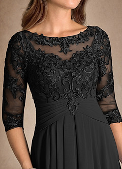 Azazie Marietta Abiti per la Madre della Sposa Abito A-Line in Pizzo Nero image9