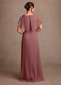Azazie Frieda Mother of the Bride Dresses Desert Rose A-Line Applique Chiffon Dress image3