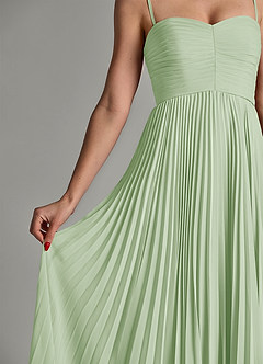 Azazie Chiana Abiti da Damigella Abito A-Line in Chiffon Senza Cinturino Verde Salvia image7