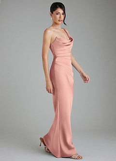 Azazie Sabrina Bridesmaid Dresses Rosette Mermaid Corset Stretch Satin Dress image9