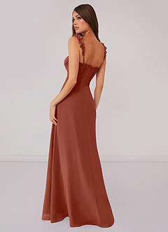 Barbie ♥ Azazie Bridesmaid Dresses Auburn A-Line Sweetheart Neckline Chiffon Dress image2