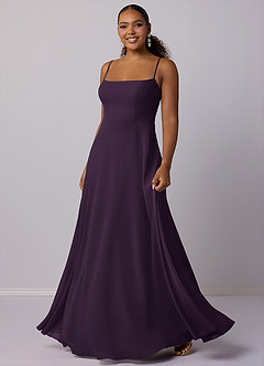 Barbie ♥ Azazie Bridesmaid Dresses Plum A-Line Chiffon Dress image5