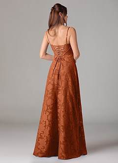 Azazie Valentine Suknie dla druhen Linia A Dekolt w kształcie serca Kwiatowe wypalenie Do ziemi Sukienka image5