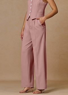 front Rowan Rosa Polverosa Pantaloni Performance in tessuto raffinato