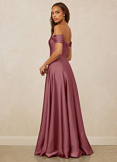 Christian Siriano Bridal for Azazie 1002 Bridesmaid Dresses Desert Rose A-Line Off the Shoulder Stretch Satin Convertible Dress image3