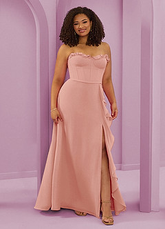 Barbie ♥ Azazie Bridesmaid Dresses Rosette A-Line Sweetheart Neckline Chiffon Dress image10