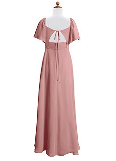 Azazie Chloe Junior Dusty Rose A-Line Sweetheart Neckline Chiffon Dress image2