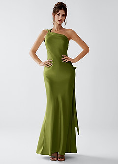 Stephanie Olive Luminous Satin Maxi Dress image2
