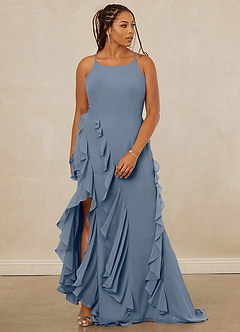 Christian Siriano Bridal for Azazie 1006 Bridesmaid Dresses Twilight Mermaid Ruched Chiffon Dress image10