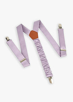 front Matching Color Boy's Matte Satin Suspenders