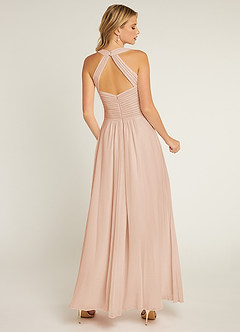 Azazie Claudia Jurken voor bruidsmeisjes Jurk van Chiffon met A-Lijn Sweetheart Halslijn Engelse Roos image3