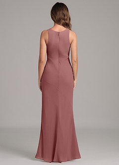 Azazie Allettie Abiti da Damigella Abito Sirena in Chiffon Rosa Del Deserto image2