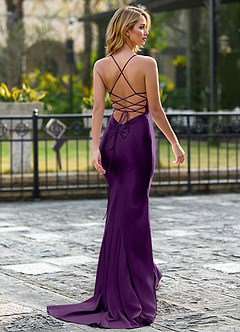 Josyhine Grain De Raisin Robe de bal sirène en satin stretch image6