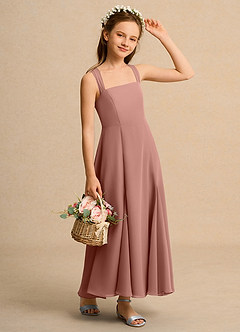 Azazie Tater Girl Flower Girl Klänningar Klä A-Line i Chiffong Plisserad image3