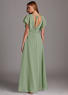 Azazie Kitr Final Sale Black A-Line Ruched Chiffon Dress image2