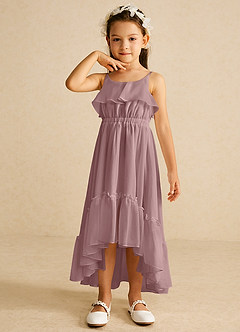 Azazie Karmen Flower Girl Klänningar Klänning A-Line i Chiffong Ruched image4