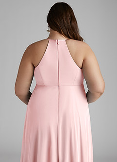 Azazie Annabelle Maternity Bridesmaid Dresses A-Line V-Neck Pleated Mesh Floor-Length Dress image10