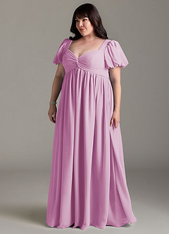 Azazie Madisynn Maternity Bridesmaid Dresses Bow Chiffon Floor-Length Dress image8