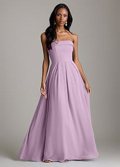 Azazie Lucienne Bridesmaid Dresses Wisteria A-Line Strapless Chiffon Convertible Dress image1