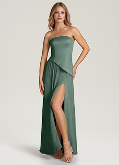 Azazie Tierney Jurken voor bruidsmeisjes Converteerbaar Jurk van Chiffon met A-Lijn Strapless Zeemos image6