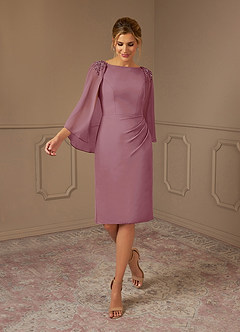 Azazie Carmela Mother of the Bride Dresses Vintage Mauve Sheath Lace Chiffon Dress image1